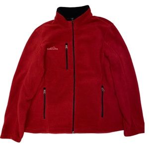 Men’s red Eddie Bauer fleece jacket size L
